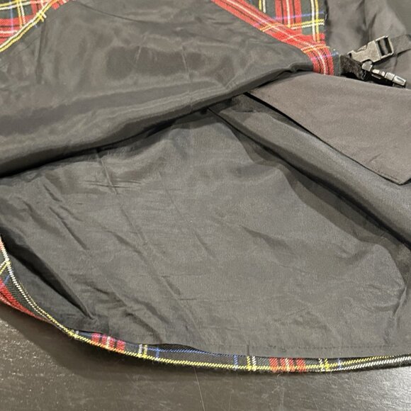 Vintage Y2K Express Wool Mini Skirt Black Plaid Preppy Grunge Goth Womens Small - Picture 6 of 11